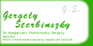 gergely sterbinszky business card